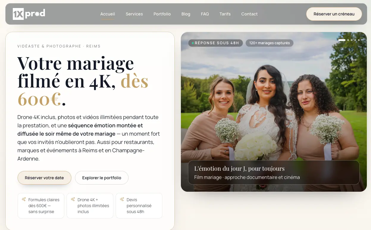 Capture du projet 1xProd