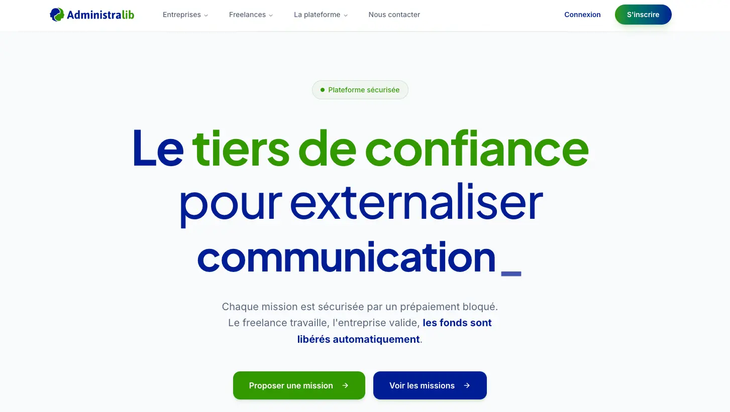 Capture du projet Administralib